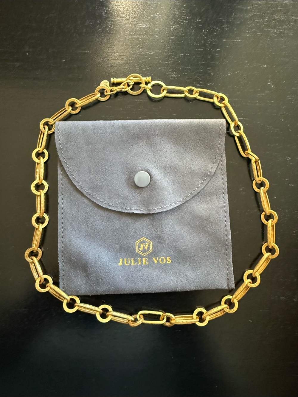 Julie Vos Gold Link Chain necklace-Gold